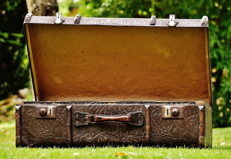 Repurposed Suitcase Shelves